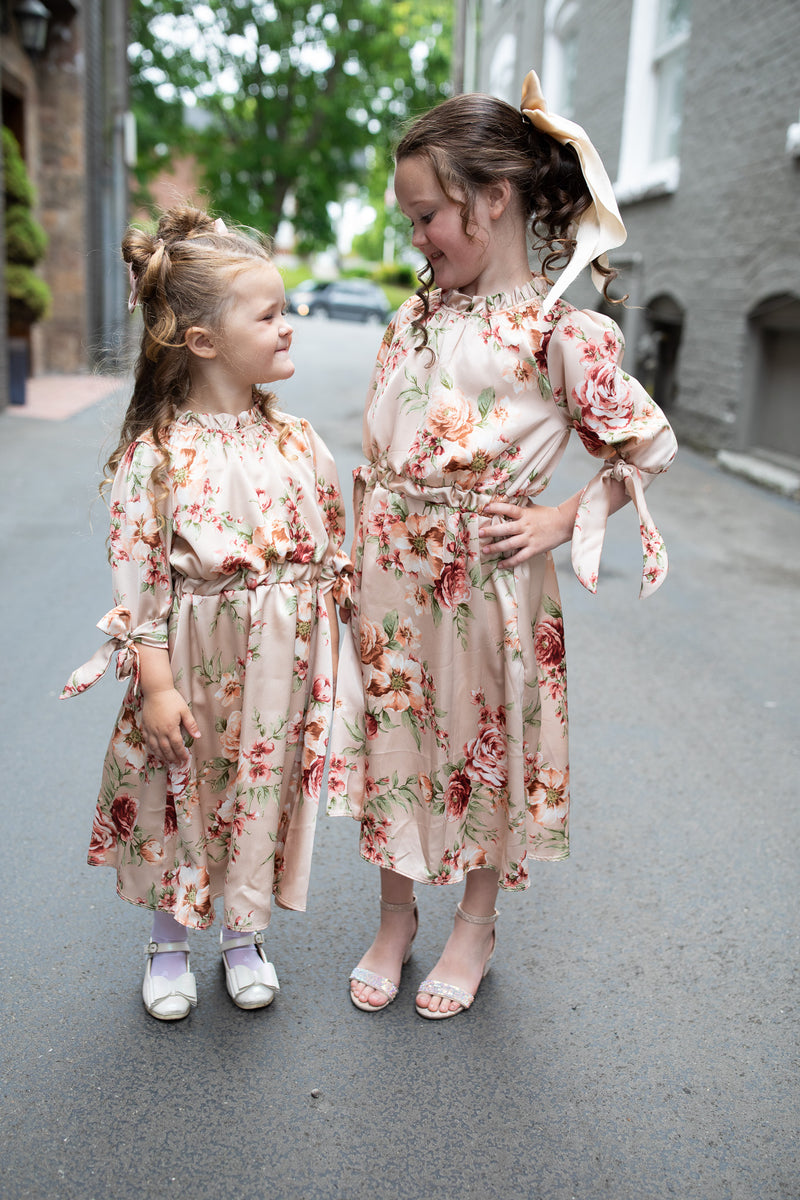 【CARAMEL】COLIMA GIRL DRESS CREAM FLORAL CARAMEL】COLIMA GIRL DRESS CREAM FLORAL CARAMEL】COLIMA GIRL DRESS