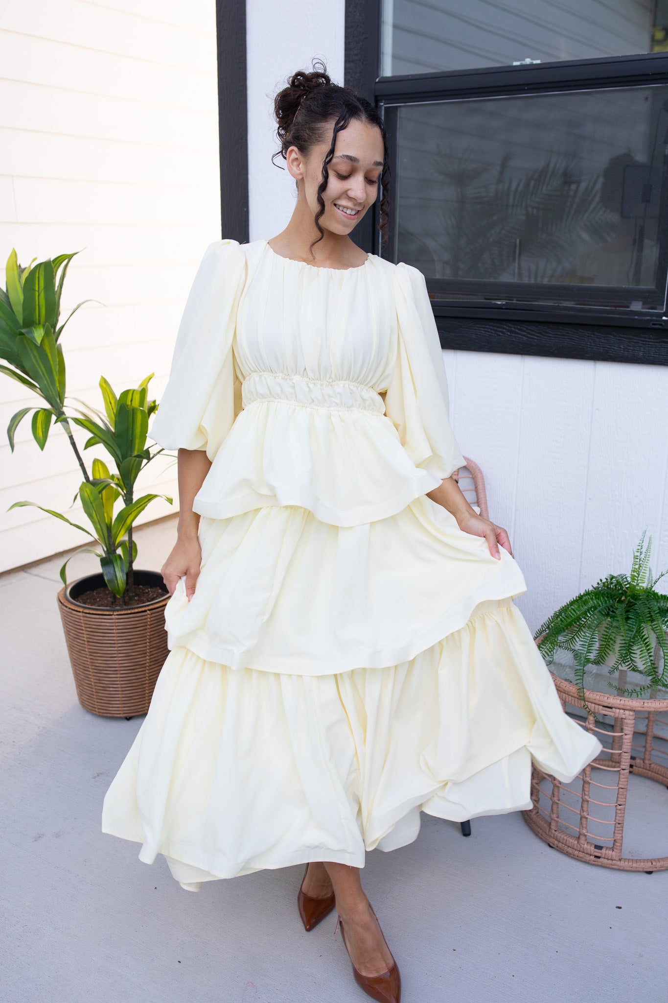 orange boho dress Marigold Floral Print Maxi Yellow / L Mini Length division:play Office Siren Y2K Size Color:silver