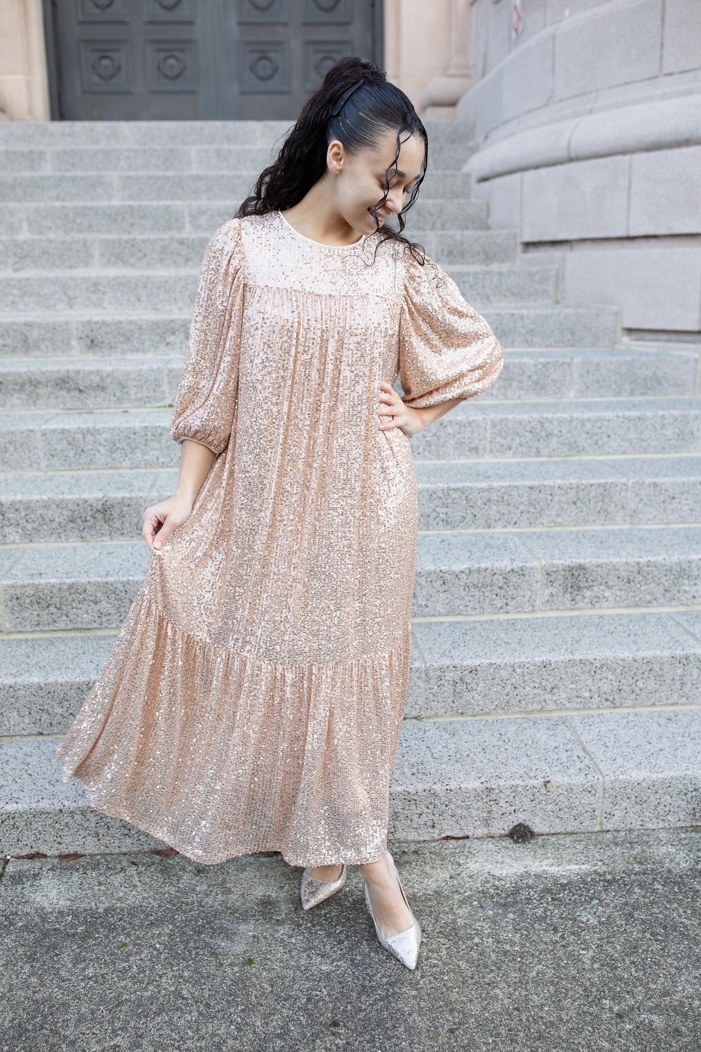 The Ever After Sequin Dress Black / L