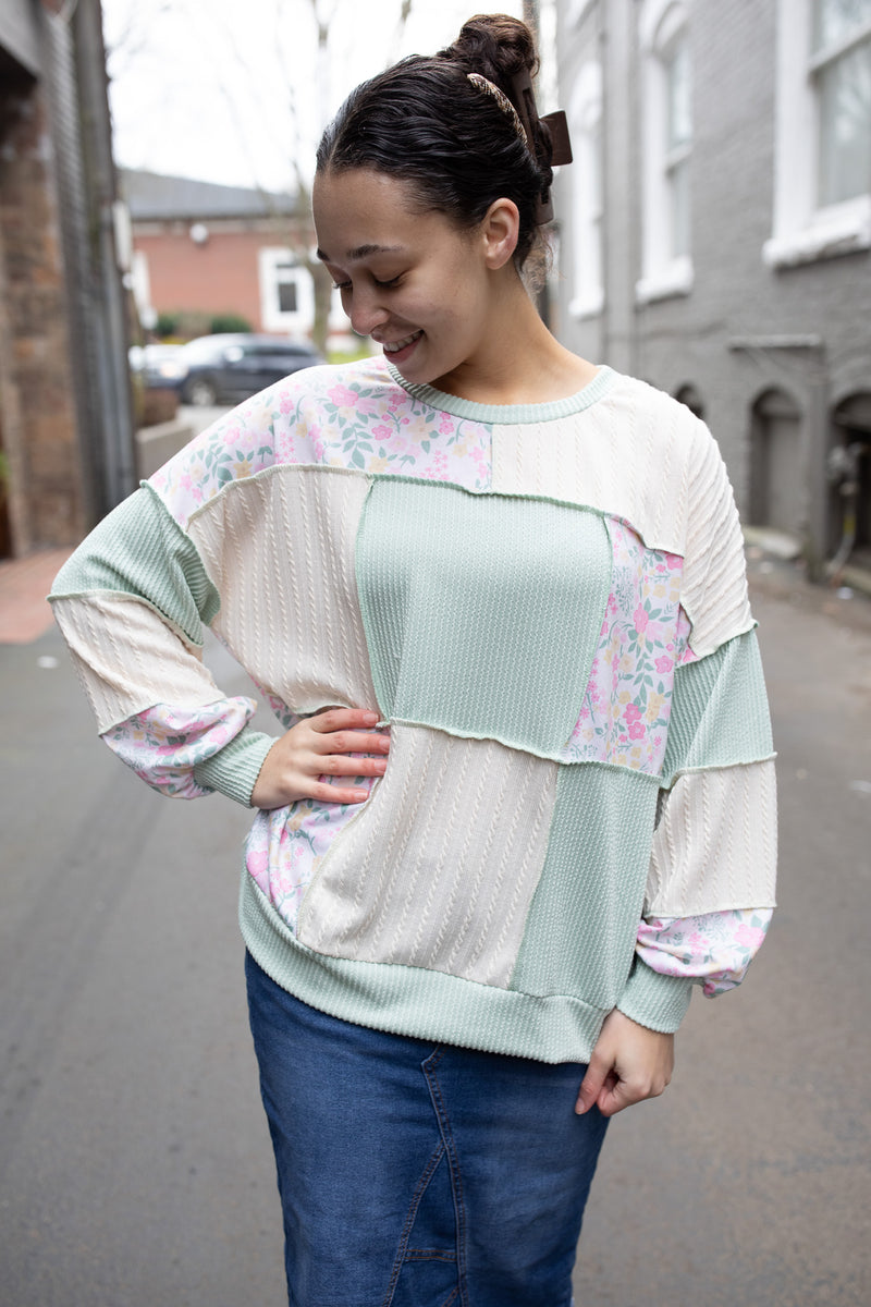 Spring Patches Top – K&K Modest Apparel