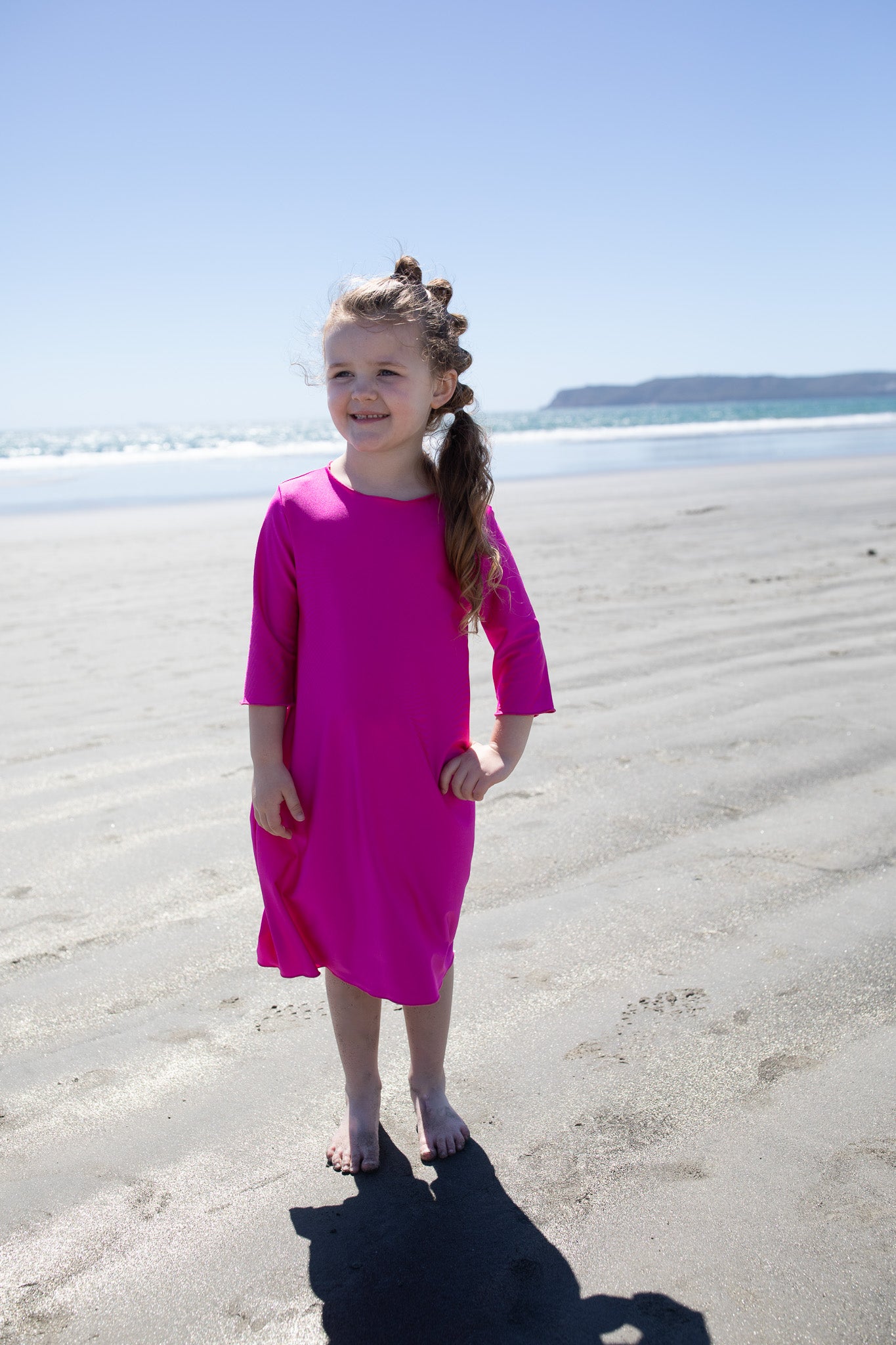 girls swim dress knee length Girls Modest Swim Dress Blue