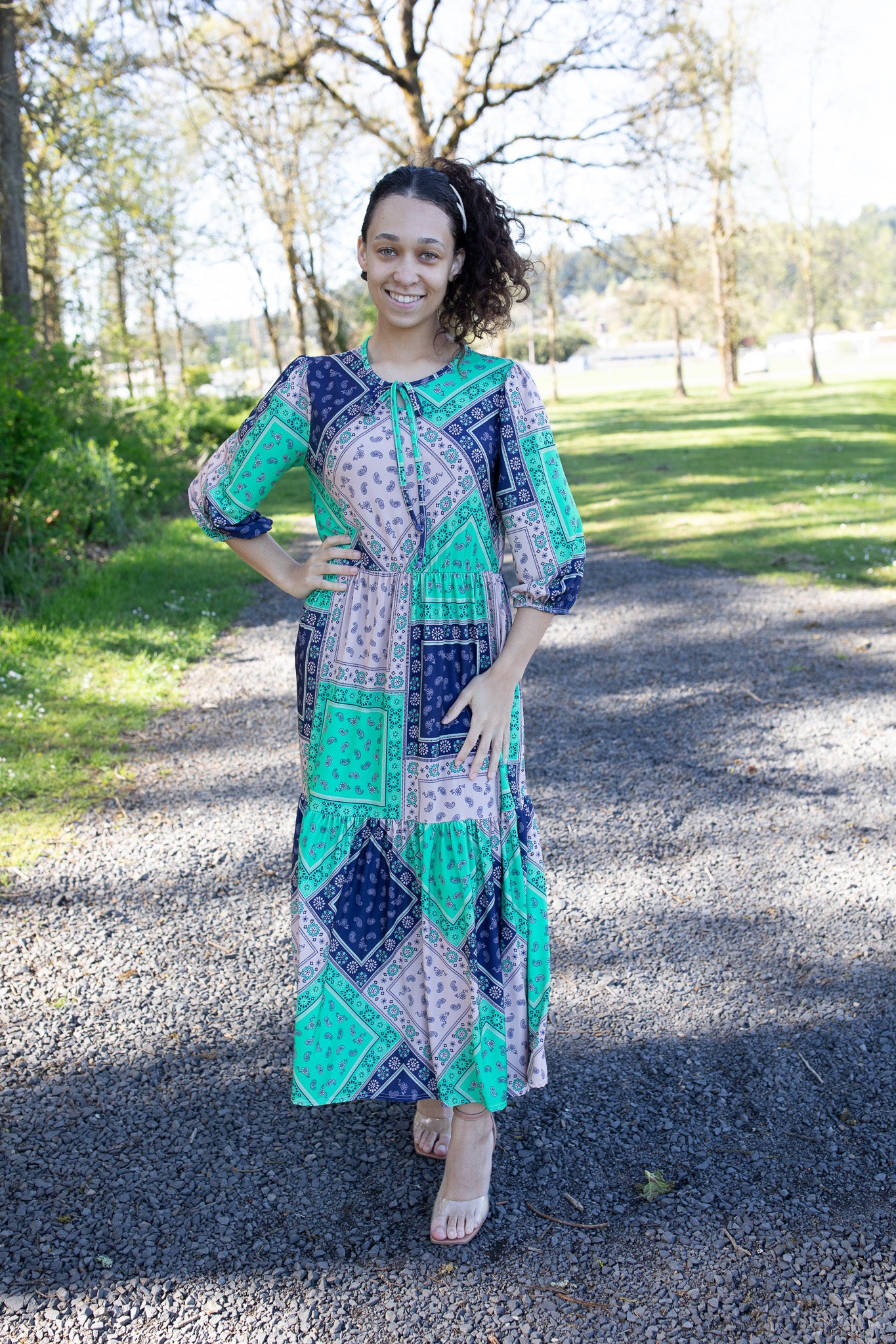 Summer Patchwork Dress M