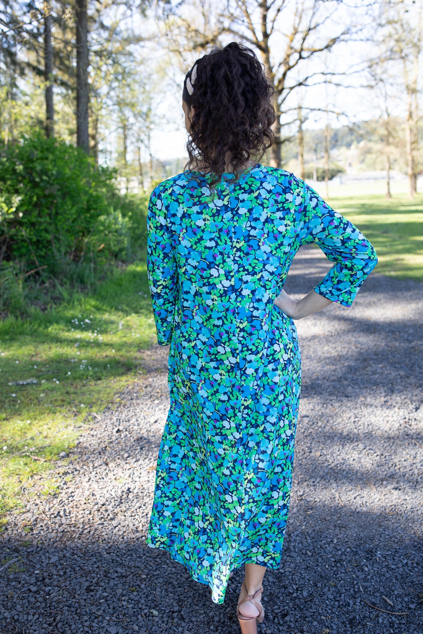 slim fit dress slacks Nina Canacci 3223 Size 8 Blue Green Iridescent Prom Dress Long Fitted Cutout Corset Back Draped Neckline main image 0