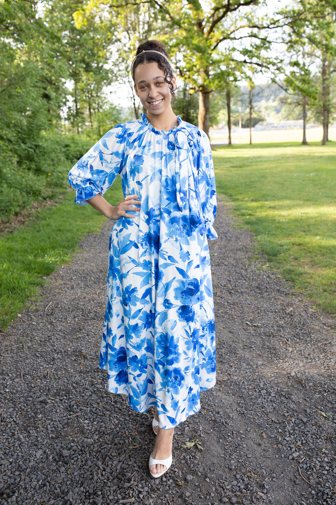 designs dresses ladies One Size Luxury Silk Statement Kaftan main image 1