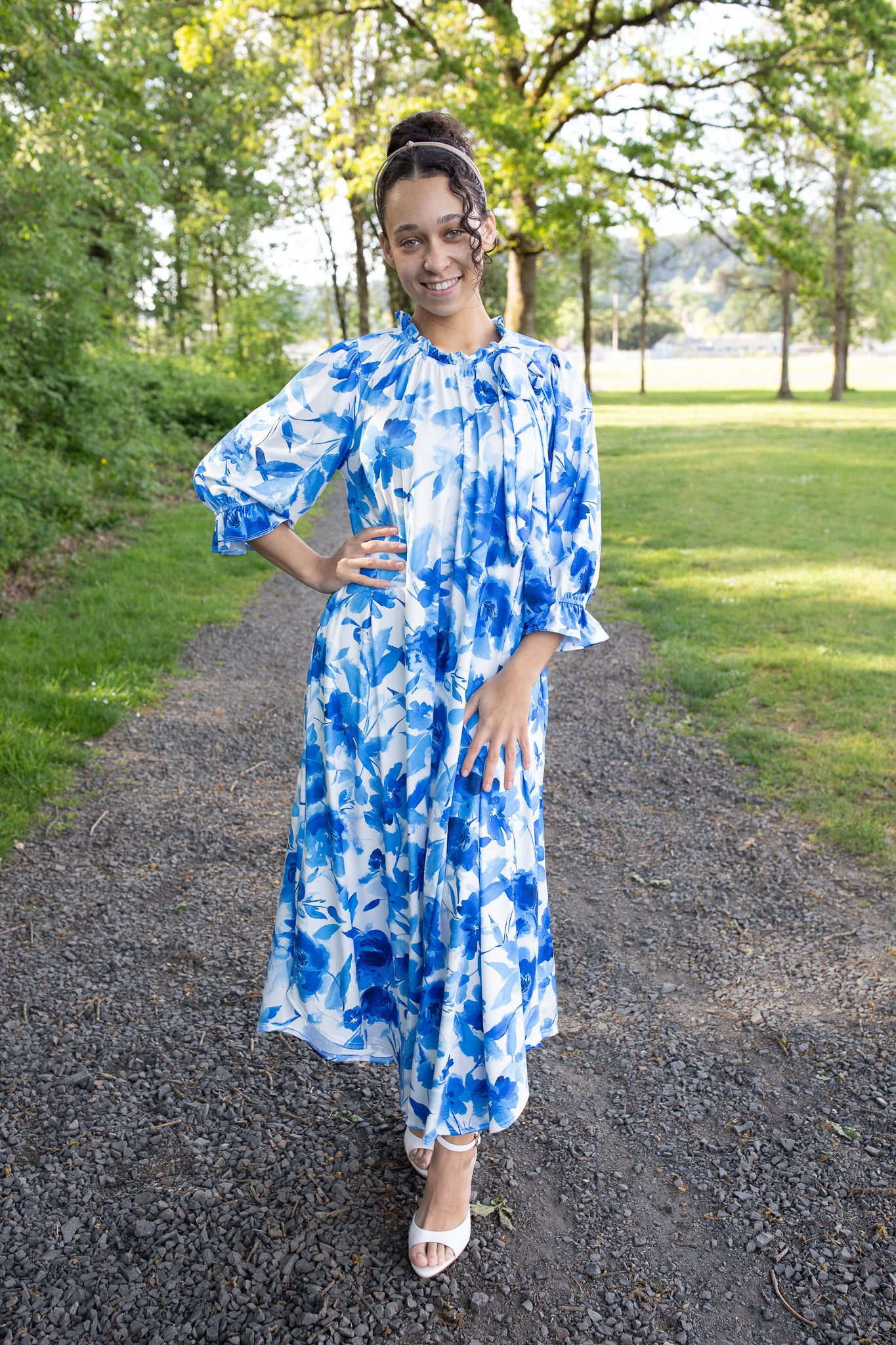 amber blue dress Whistles Amber Midi Dress Blue Size 2