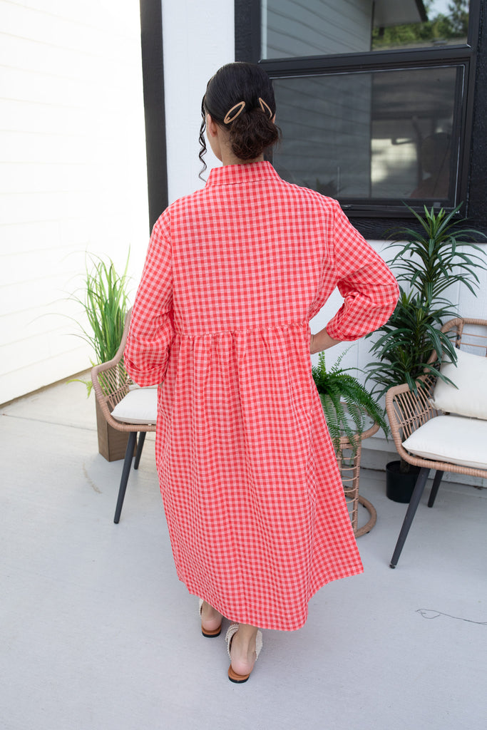 cotton on red gingham dress Milkmaid Gingham Mini Dress